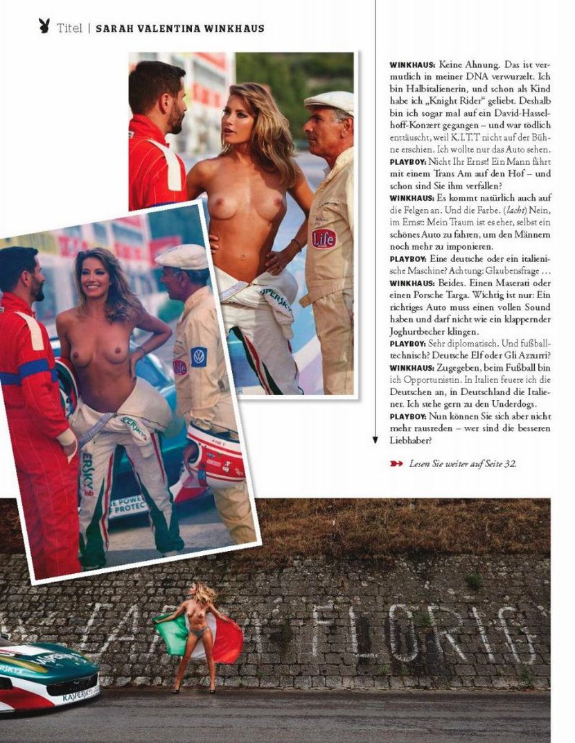 Sarah Valentina Winkhaus - Formula One Sports Expert Naked in Playboy (30 pics) 11