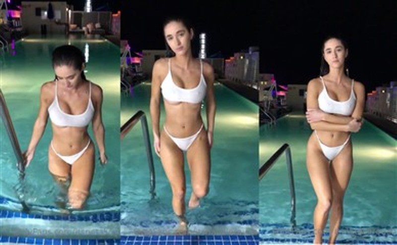 Natalie Roush Nipple Visible In White Bikini Nude Video Leaked