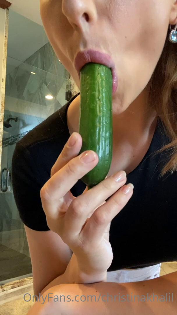 Christina Khalil Cucumber Blowjob Onlyfans Video Leaked Vkjswu