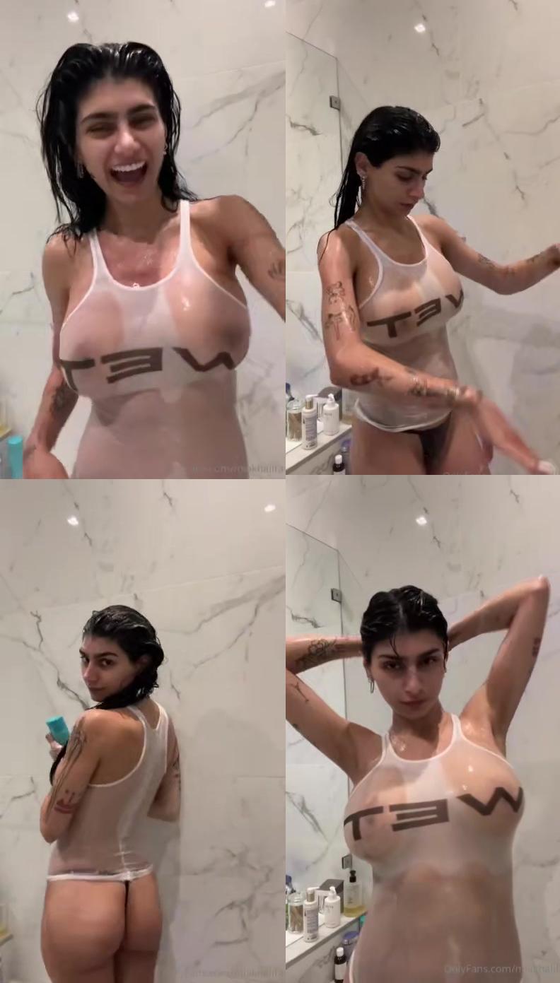 Mia Khalifa Nude Wet Tank Top Onlyfans Video Leaked Tiwptq